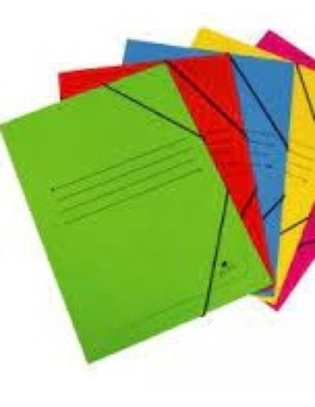 CARPETA Fº GOMAS Y SOLAPAS CARTON FORRADO COLORES SURTIDOS